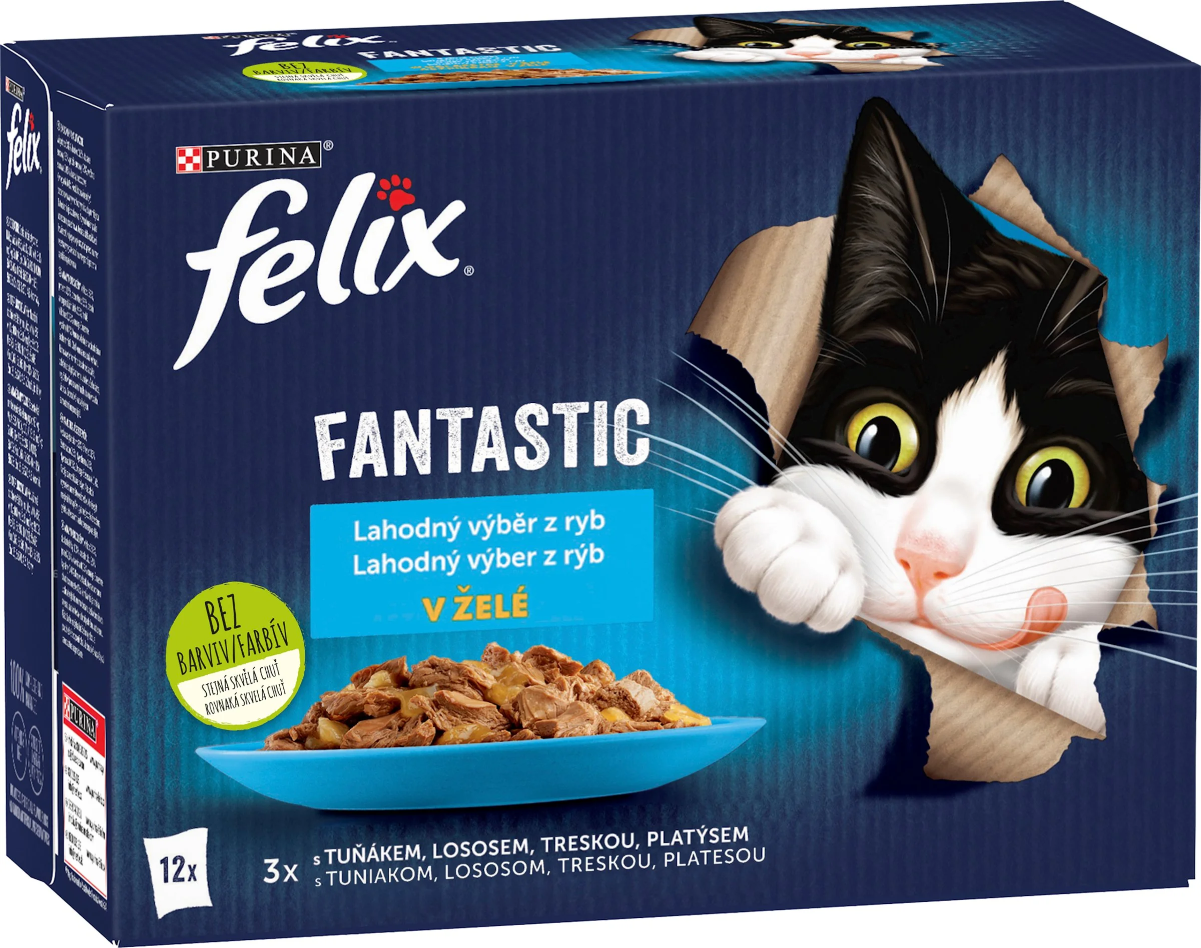 FELIX Fantastic losos/platesa/tuniak/treska v želé (12x85g) 12×85g