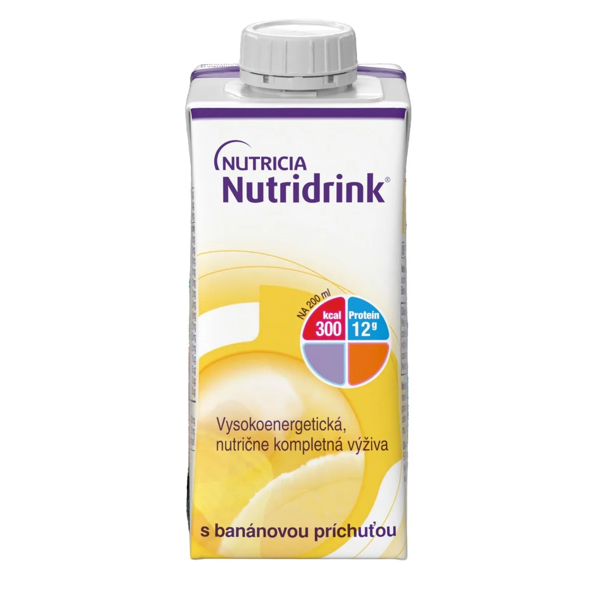 Nutridrink s banánovou príchuťou 4x200 ml, nápoj na medicínske účely