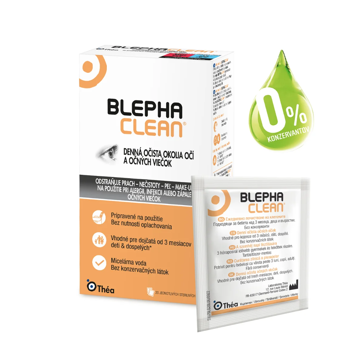 Blephaclean 1×20 ks, sterilné obrúsky