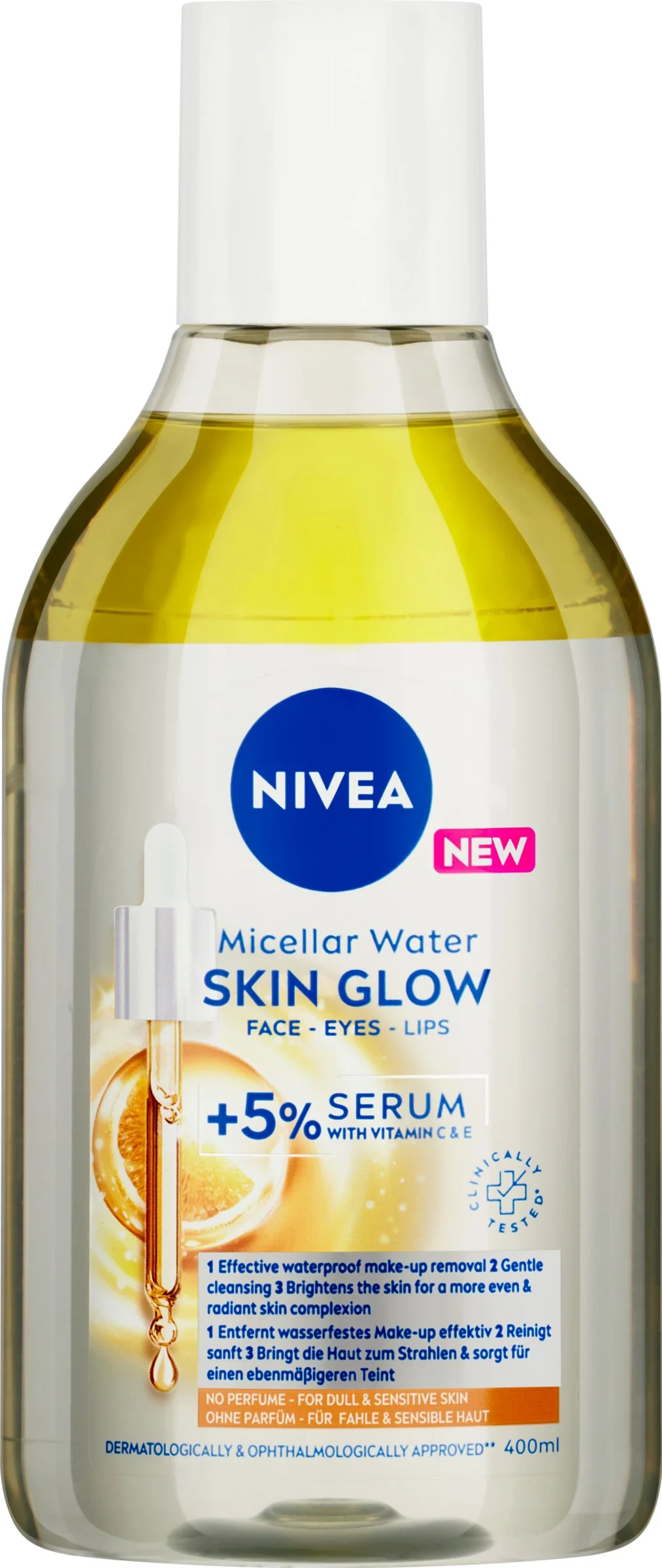 Nivea Micelárná voda Skin Glow 1×400 ml, micelárná voda