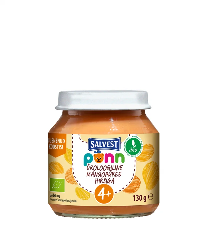 SALVEST Põnn BIO Pyré mangovo-banánové s pšenom 130 g