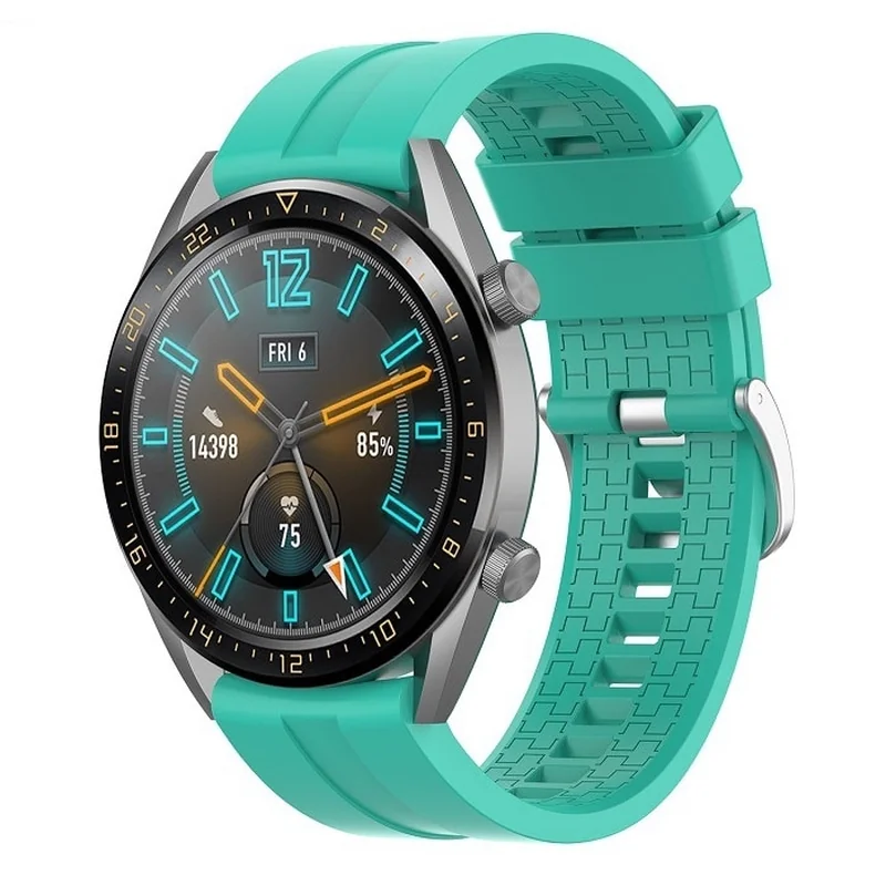 BStrap Silicone Cube remienok na Huawei Watch GT/GT2 46mm teal