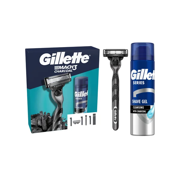 Gillette Darčeková Súprava: Mach3 Holiaci Strojček + Gél Series 200 ml 1×1 ks, darčeková sada