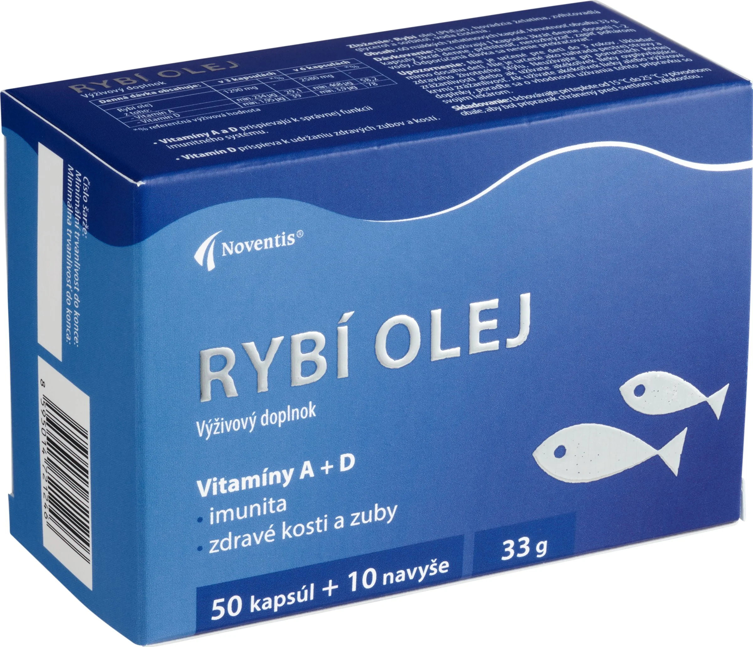 RYBÍ OLEJ 1×60 cps, výživový doplnok