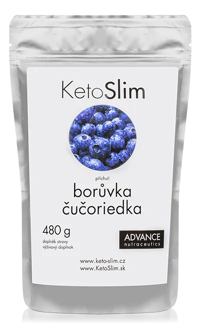 KetoSlim, príchuť čučoriedka 480 g - proteínový koktail 1×480 g, výživový doplnok