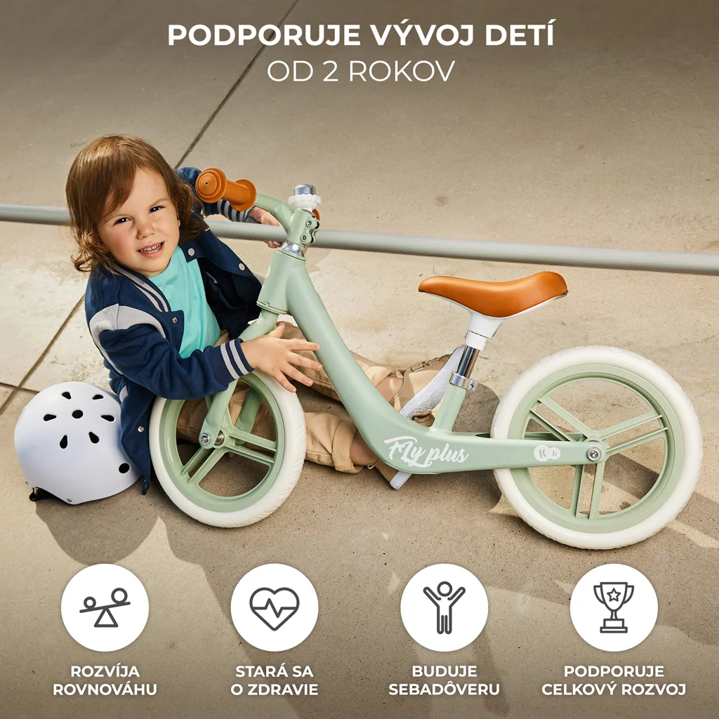 KINDERKRAFT Odrážadlo Fly Plus Fresh mint 1×1 ks, odrážadlo