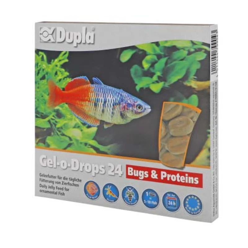 DUPLA Gel-o-Drops 24-Bugs & Proteins gélové krmivo pre okrasné ryby /chrobáky a bielkoviny 12x2g 