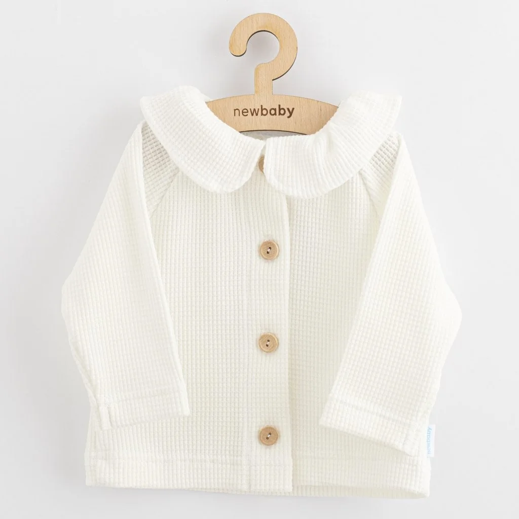 Dojčenský kabátik na gombíky New Baby Luxury clothing Laura biely 62 (3-6m), 20C54968