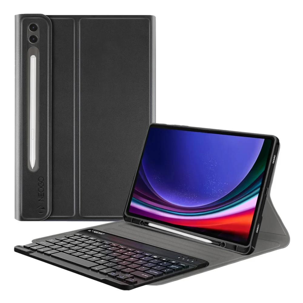 NEOGO Smart Cover Keyboard puzdro na Samsung Galaxy Tab S9 Plus 12.4''2023 čierne