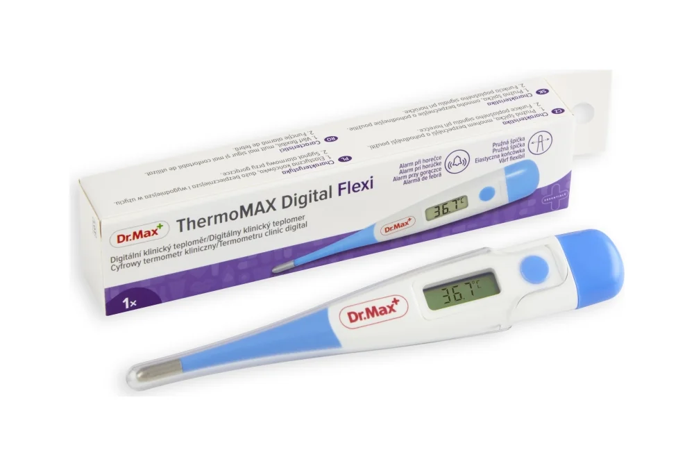 Dr. Max ThermoMAX Digital Flexi 1×1 ks, s pružnou špičkou