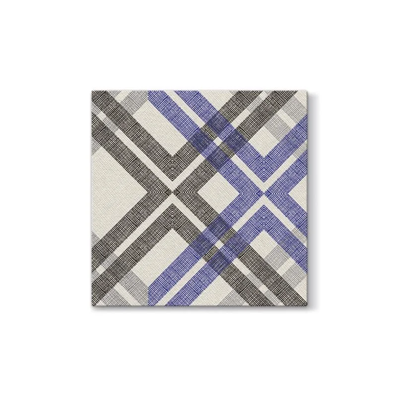 PAW - Obrúsky AIRLAID L 40x40cm Stylish Check Dark Blue