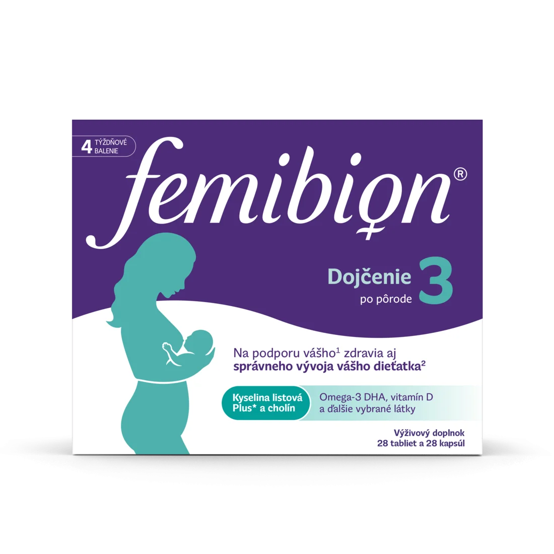 FEMIBION 3 Dojčenie, 28 tbl + 28 cps 1×28 tbl + 28 cps, výživový doplnok