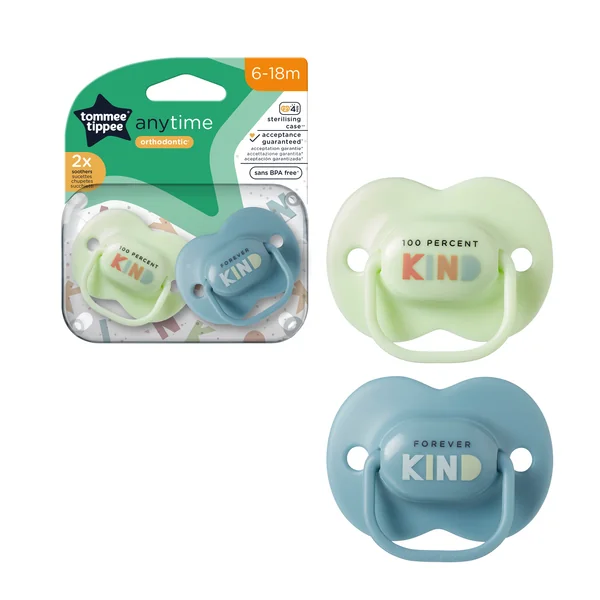 Tommee Tippee Cumlík silikón AnyTime, 6-18m, 2ks - viac farebných variant