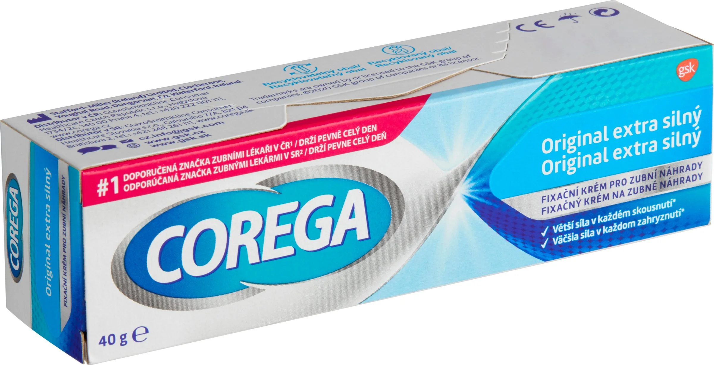 COREGA Original EXTRA SILNÝ 1x40g, fixačný krém so silnou fixáciou