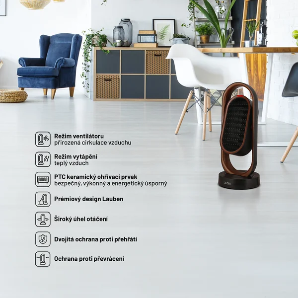 Lauben Smart Fan&Heater 2in1 1800BB 1×1 ks, teplovzdušný ventilátor