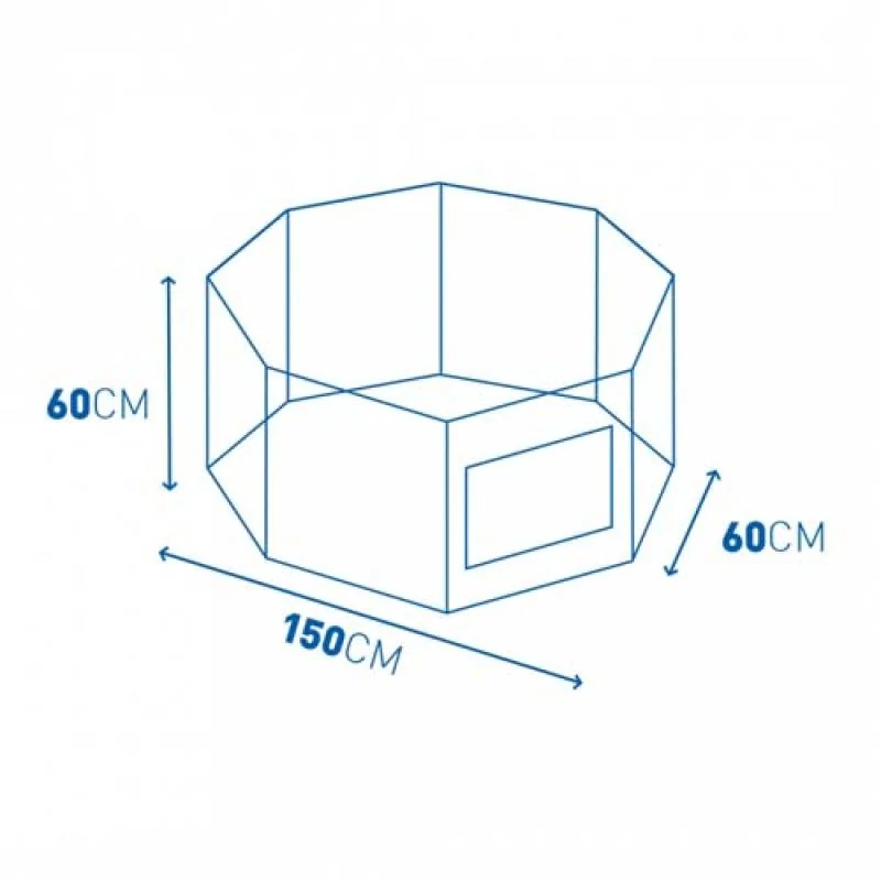 DUVO+ Ohrádka pre šteňatá so sieťkou 60x60cm 