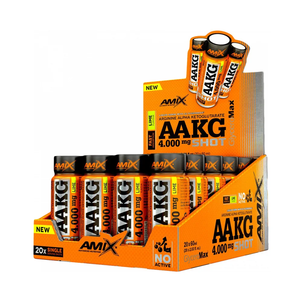 Amix AAKG Shot BOX 20 x 60 ml limetka