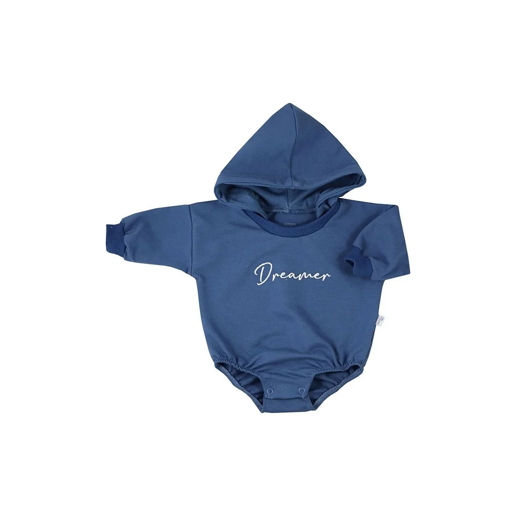 Dojčenské teplákové body s kapucňou baggy Koala Dreamer modrá 80 (9-12m), 20C51411