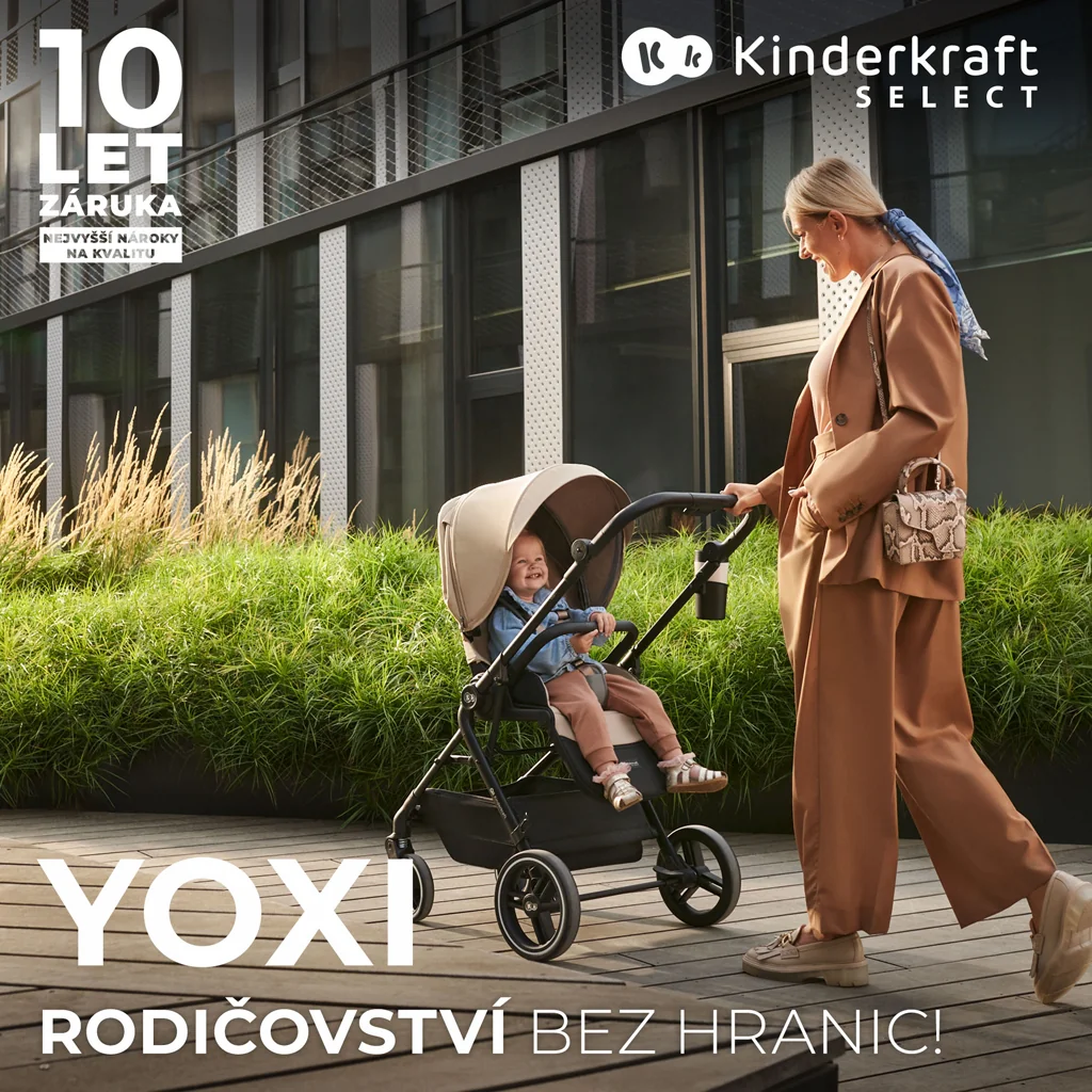 KINDERKRAFT SELECT Kočík športový Yoxi Sand Beige 1×1 ks, športový kočík