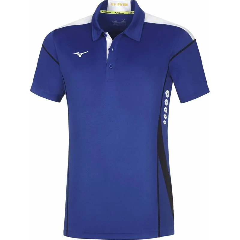 Mizuno Hex Rect Polo Pánske športové Polo tričko, modré, veľ. M 