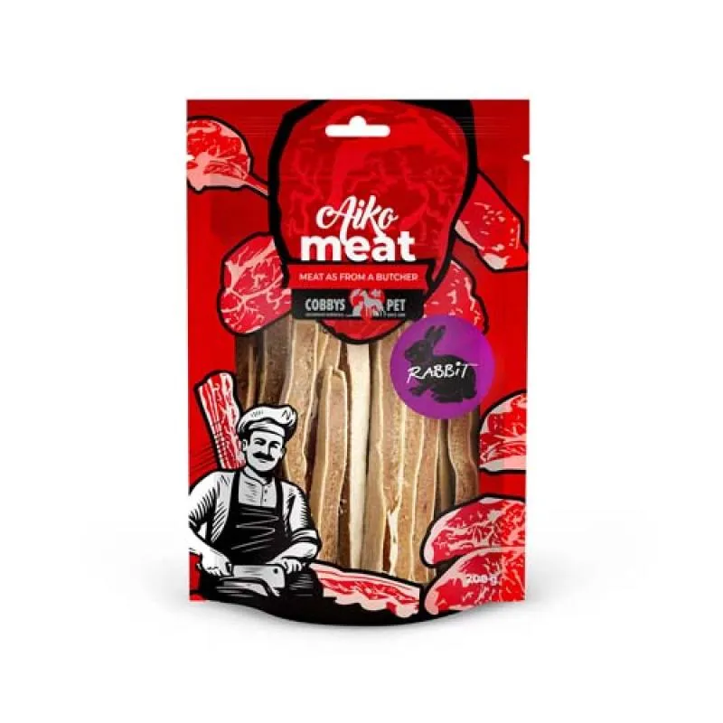 COBBYS PET AIKO Meat Rabbit Sandwich sušené králičie mäso s treskou 200g 