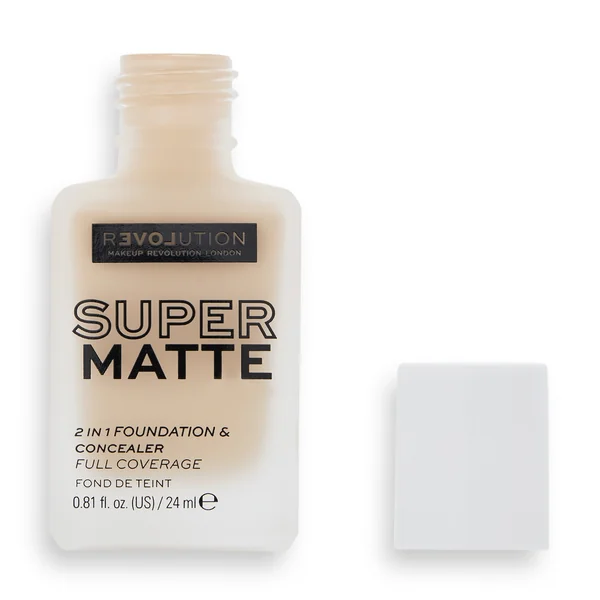 Revolution Relove, Supermatte Foundation F2, make-up 1×24 ml, make-up