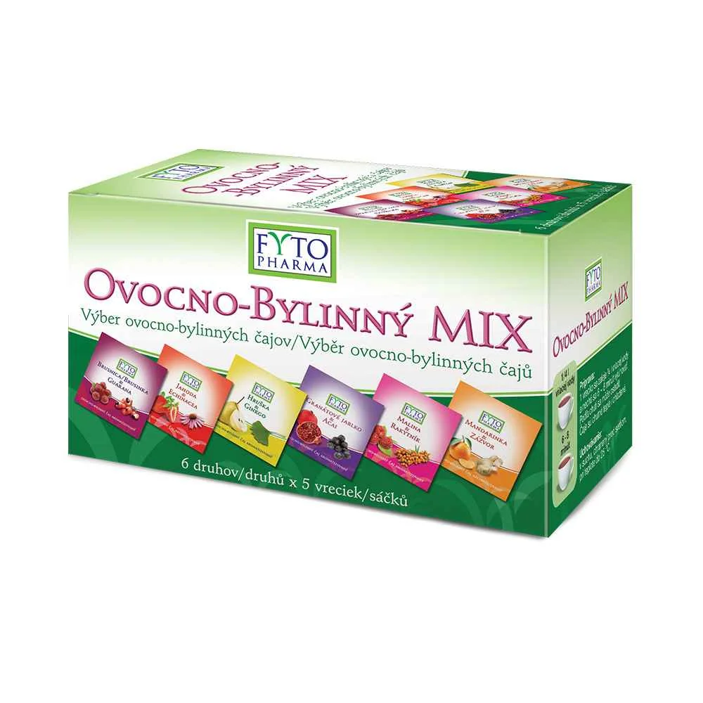 FYTO OVOCNO-BYLINNÝ MIX 30×2 g, 6 druhov po 5 vrecúšok