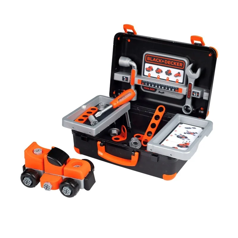 SMOBY - Black&Decker kufrík bricolo s autom a náradím 