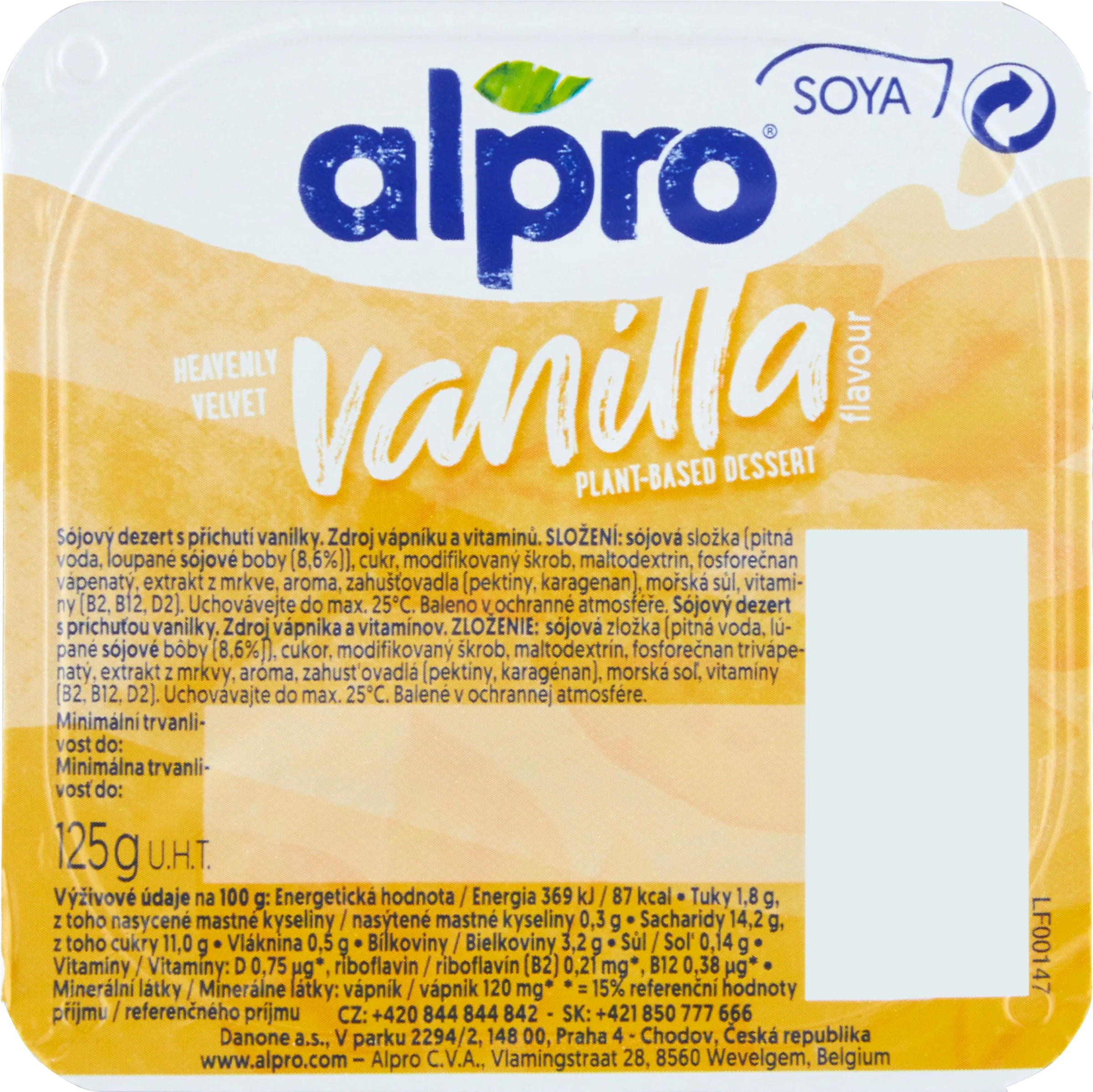 Alpro sójový dezert s vanilkovou príchuťou 1×125 g, sójový dezert