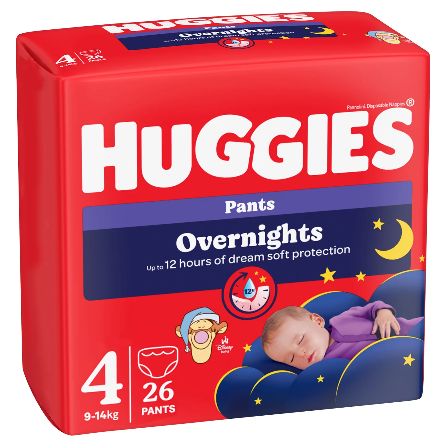 HUGGIES Overnights Pants 4 1×26 ks, jednorzové plienkové nohavičky