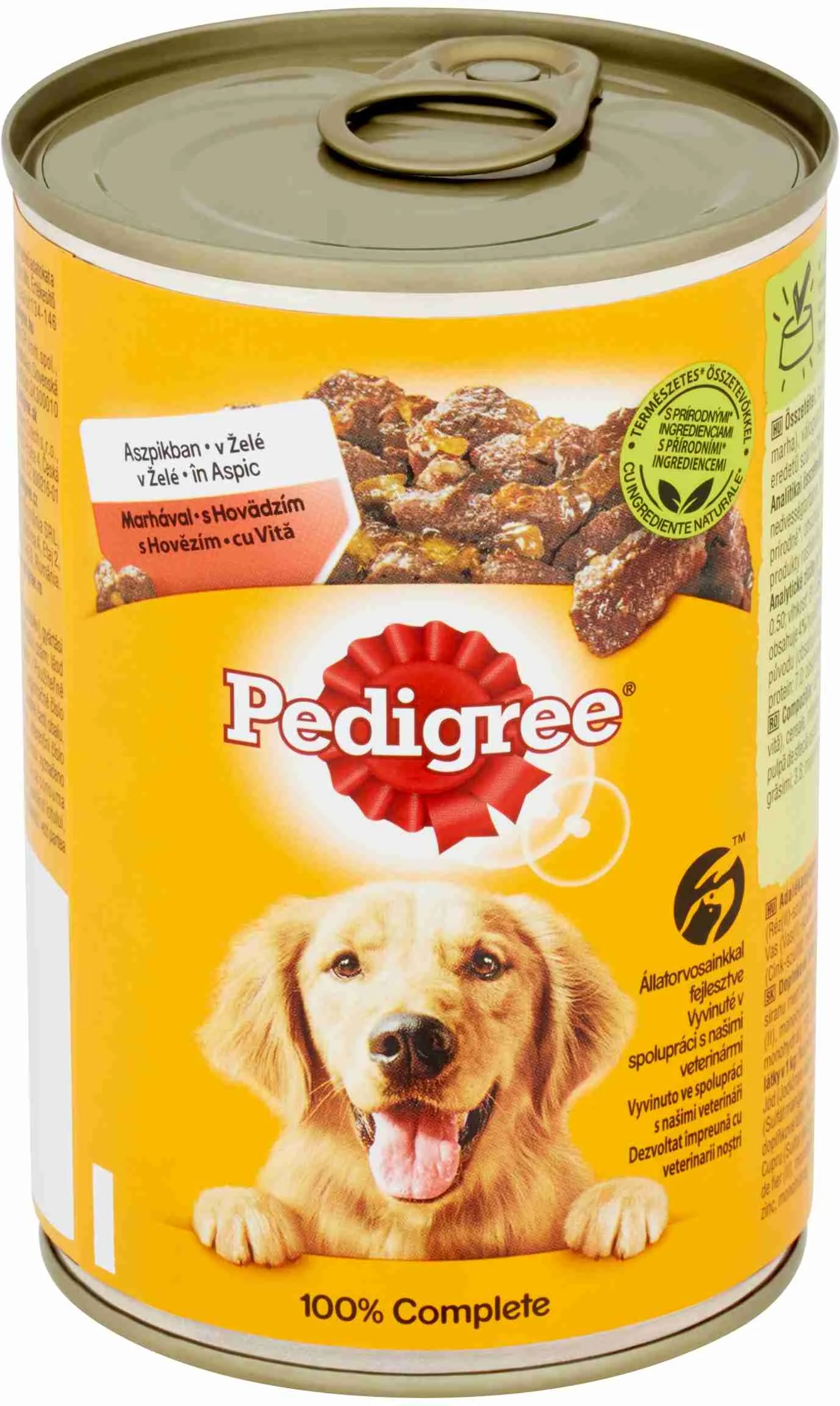 PEDIGREE Konzerva s hovädzím v želé 400g 1×400 g, konzerva pre psy