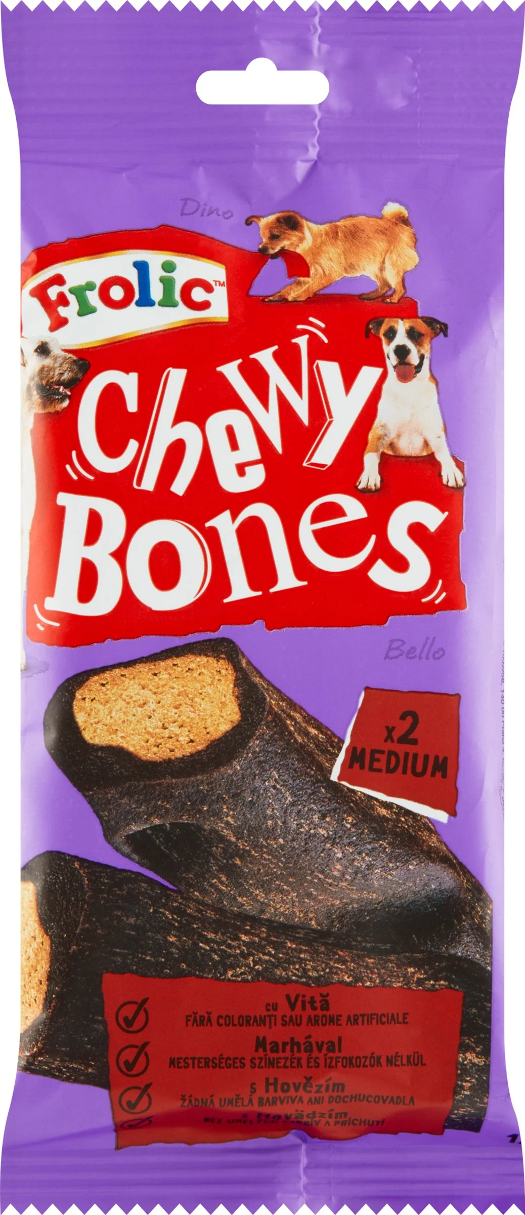 Frolic Chewy Bones Žuv. Kosti Hovädzie 170g 1×1000g