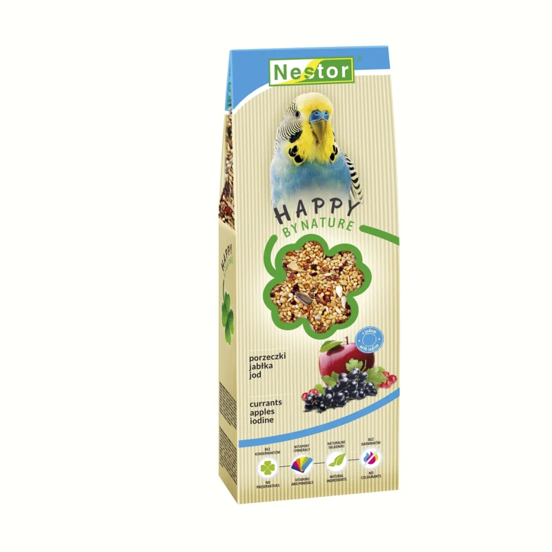 NESTOR HAPPY krmivo pre andulky s jódom a ovocím 700ml/470g