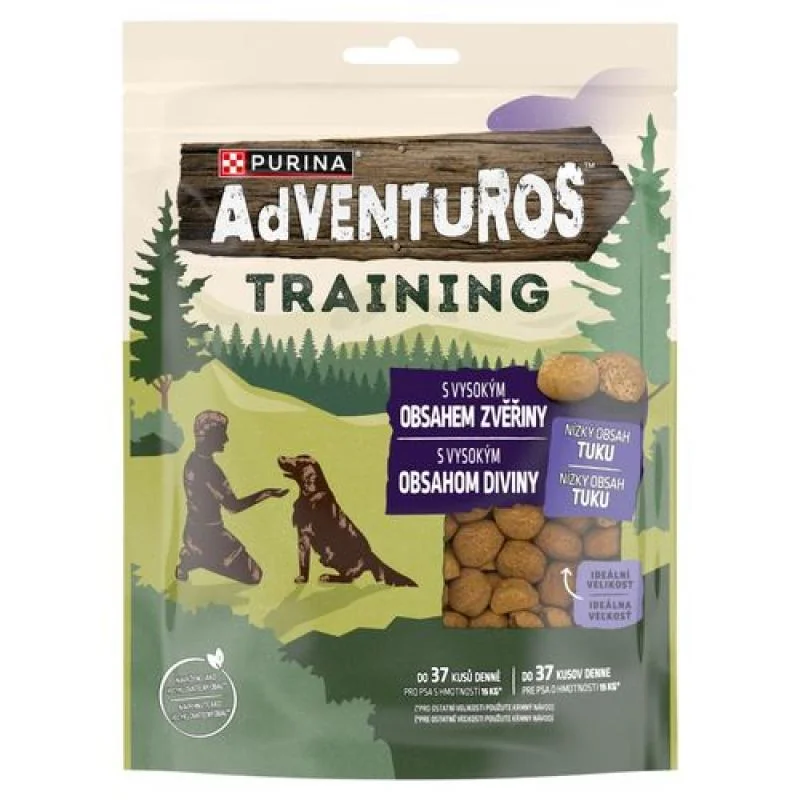 PURINA ADVENTUROS Tréningové pochúťky s príchuťou zveriny 115g