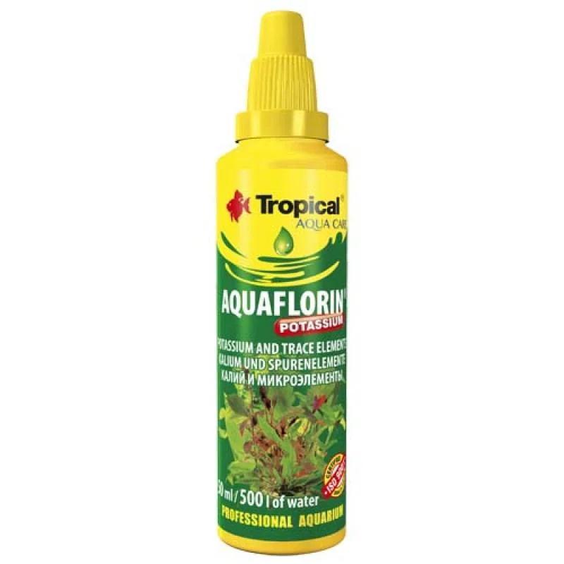 TROPICAL Aquaflorin Potassium 50ml na 500l minerálny preparát s draslíkom pre vodné rastliny