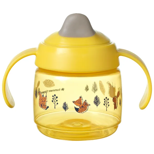 Tommee Tippee Superstar netečúci hrnček, 190 ml, 4m+, žltý 1×1 ks, netečúci hrnček