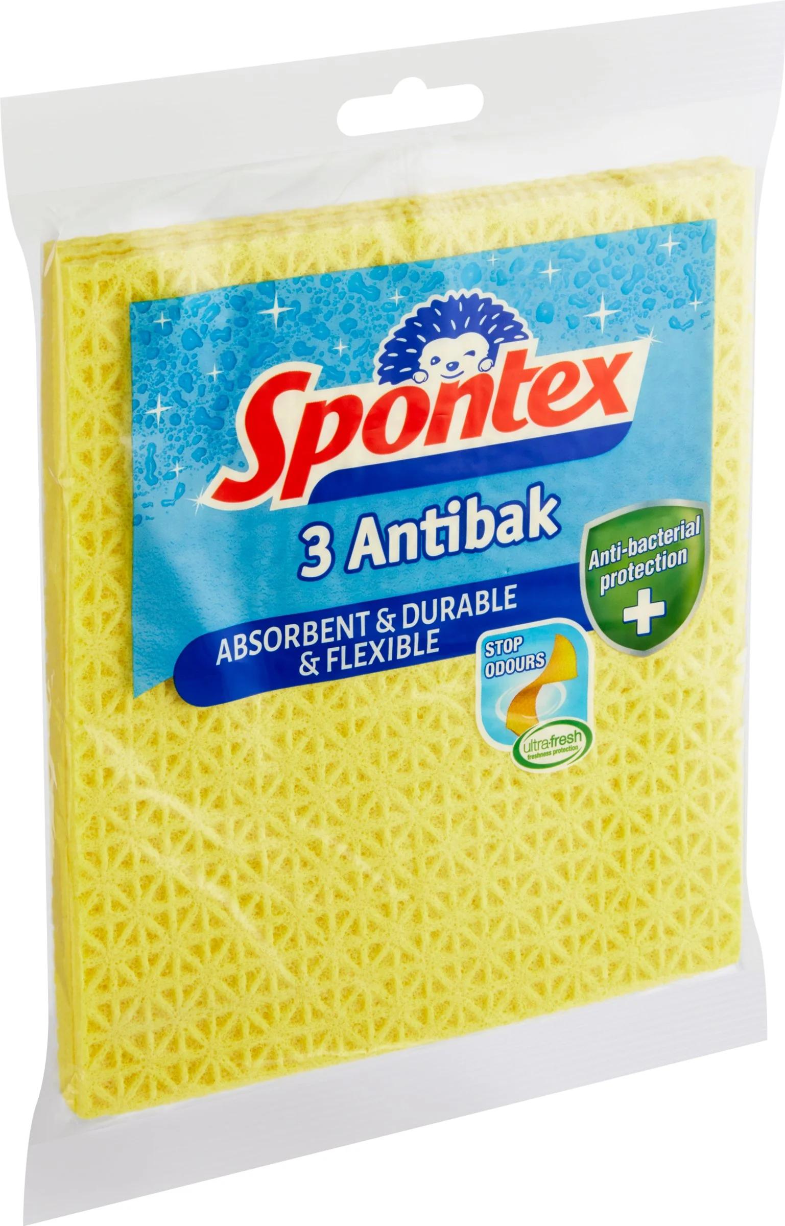 Spontex Antibak houbová útierka 1×3 ks, savé utierky