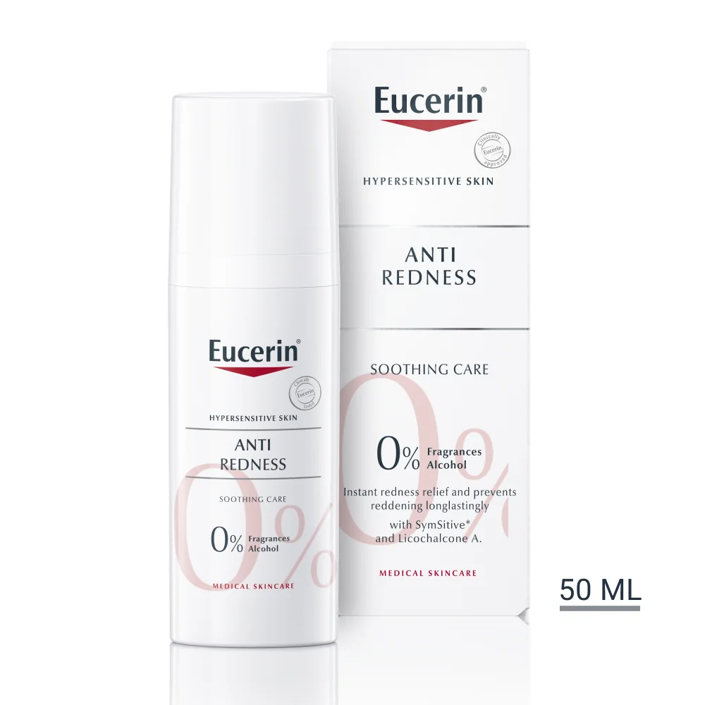 Eucerin ANTI-REDNESS upokojujúci krém 1×50 ml, pre citlivú pleť so sklonom k začervenaniu