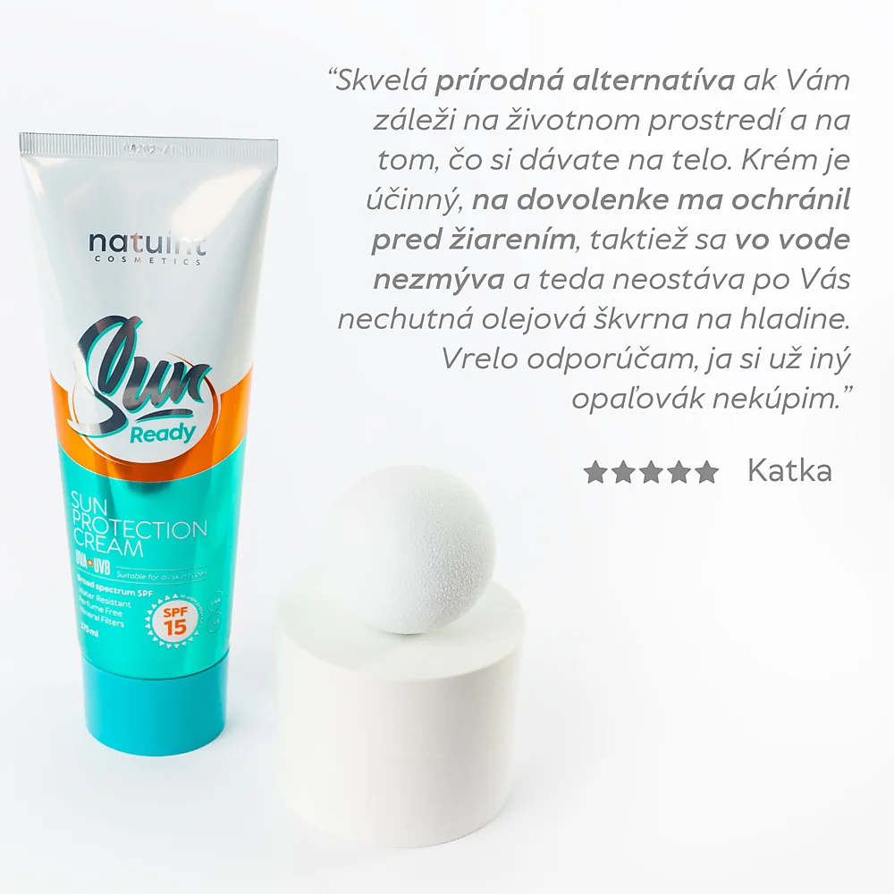 Natuint cosmetics - Ochranný telový krém proti slnečnému žiareniu - SPF 15 Sun Ready - Sun Protection Cream Middle Protection SPF 15