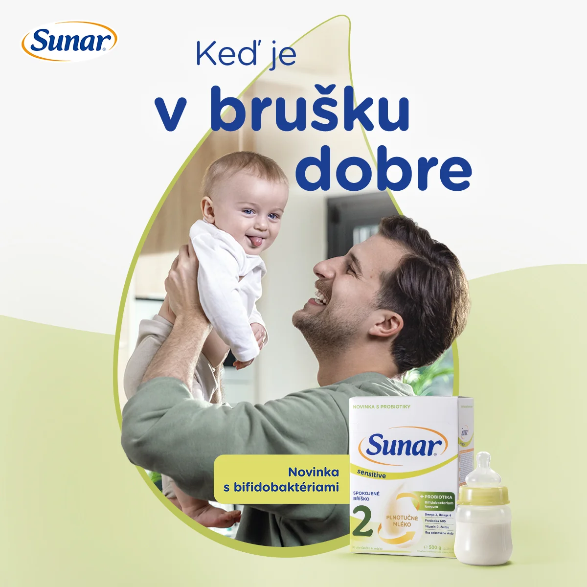 Sunar Sensitive 3 1 x 500 g, dojčenská výživa pre dojčatá od narodenia