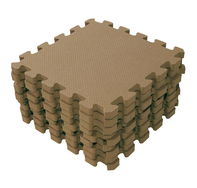 BABYDAN Podložka hracia puzzle Brown 90x90 cm 1×1 ks