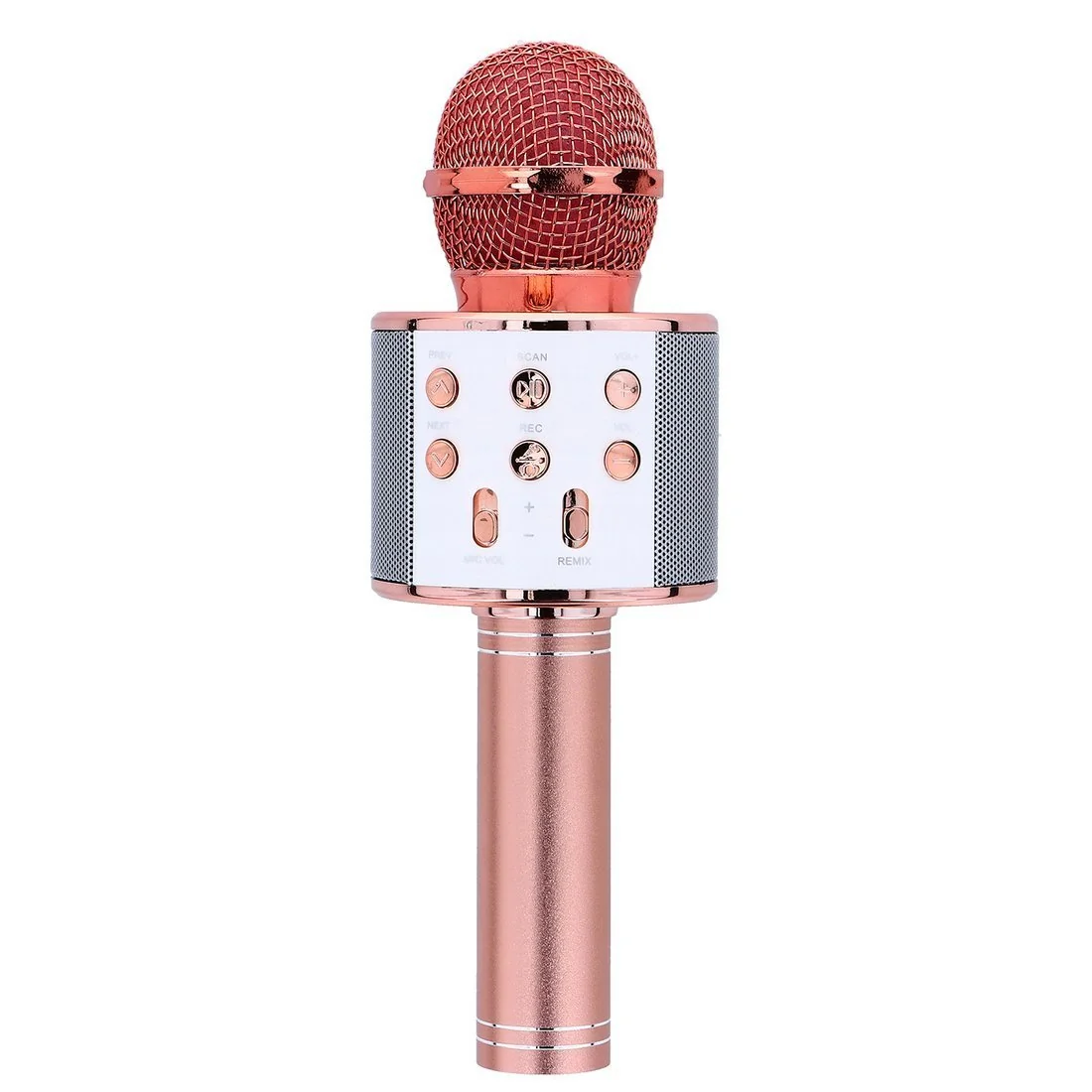 MG Bluetooth Karaoke mikrofón s reproduktorom, ružovozlatý 