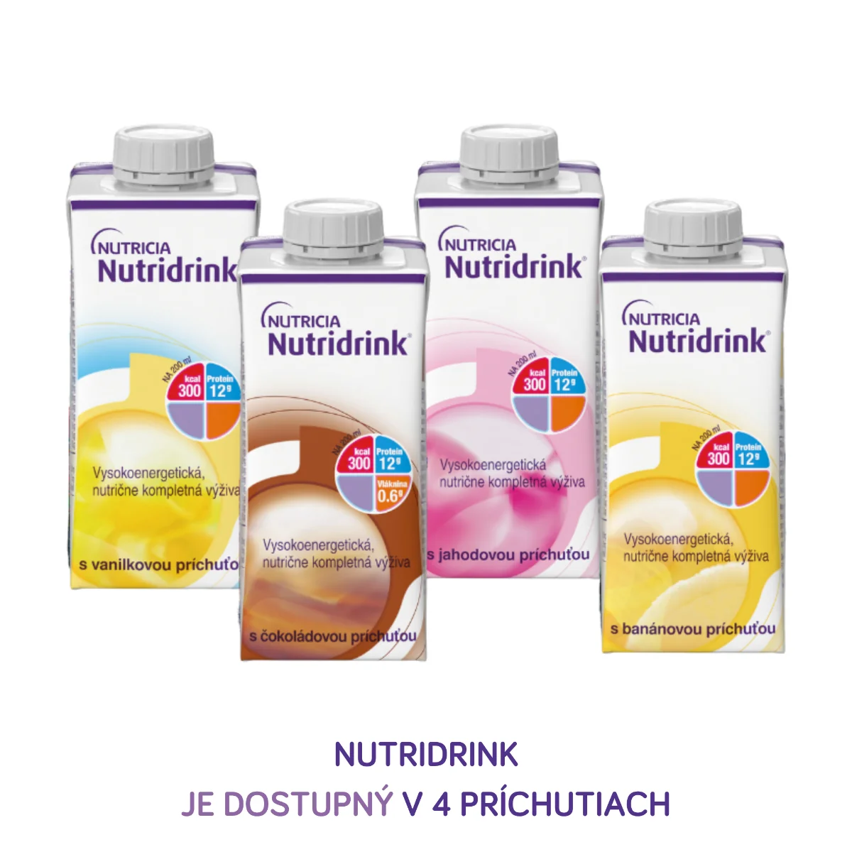 Nutridrink s banánovou príchuťou 4x200 ml, nápoj na medicínske účely