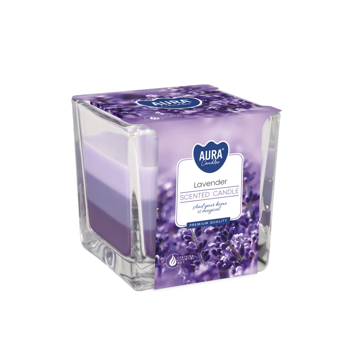 AURA Vonná sviečka 170g Lavender