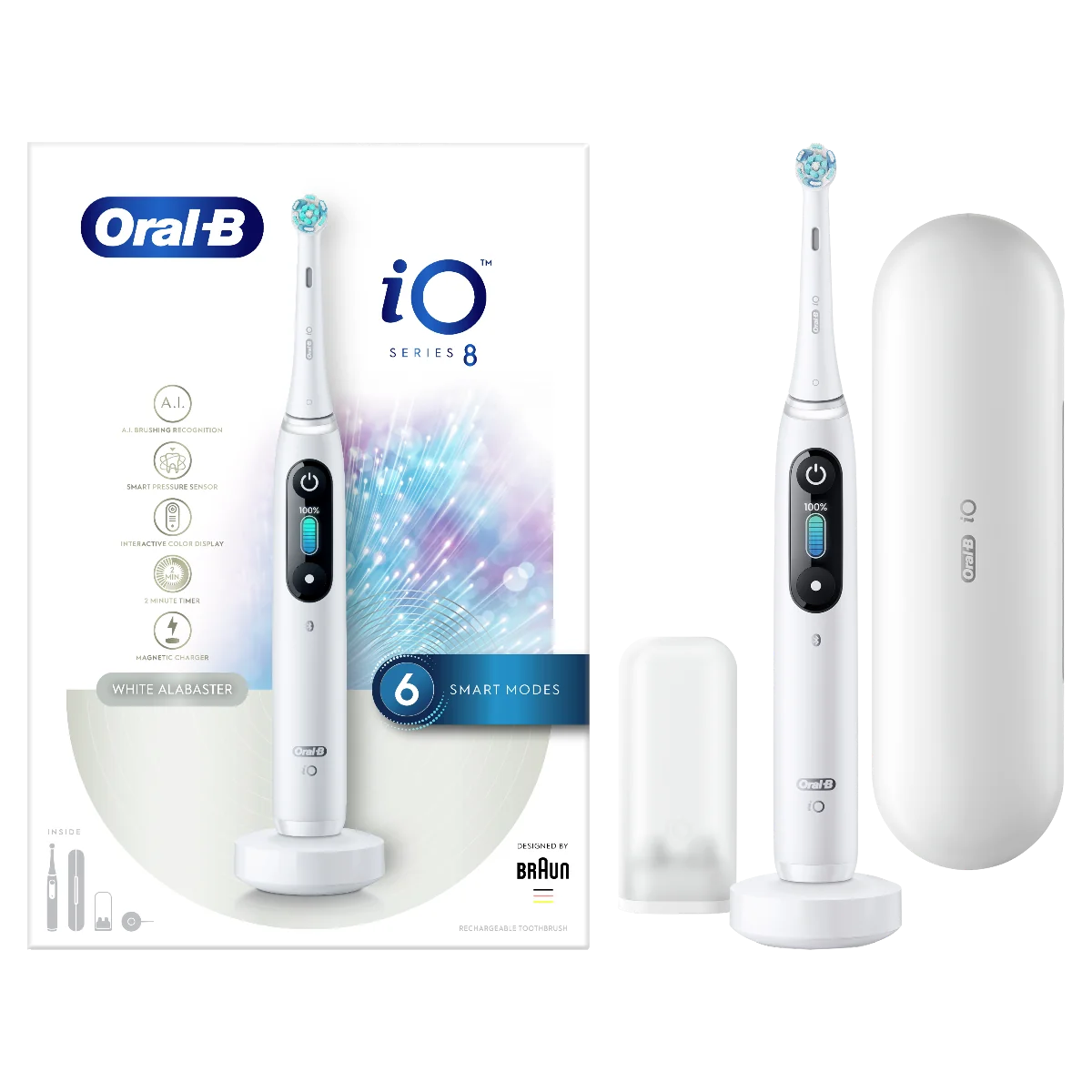 Oral B iO Series 8 White Elektrická Zubná Kefka