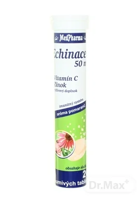 MedPharma ECHINACEA 50 mg + vitamín C + Zinok