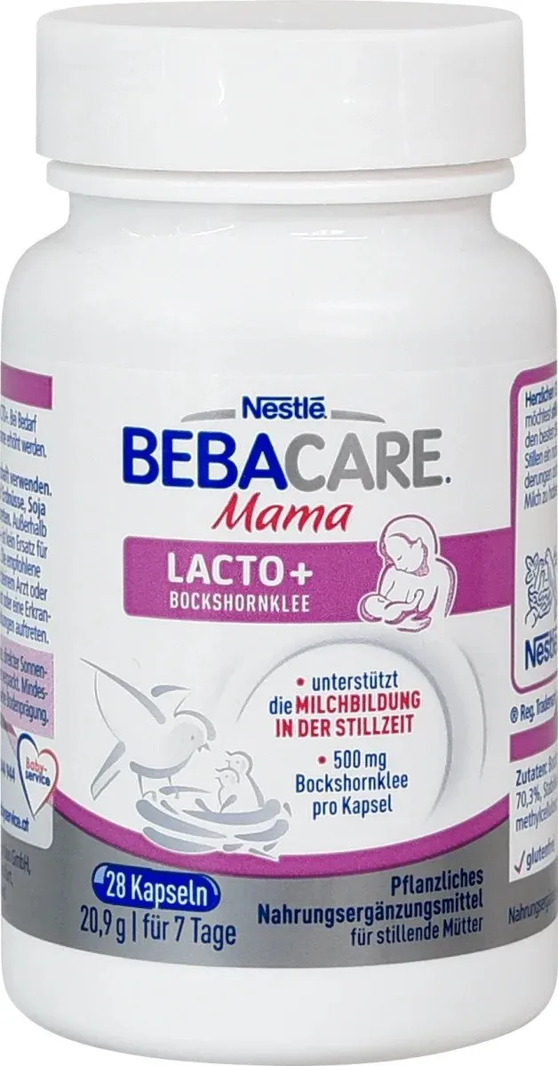 BEBACARE Senovka grécka Mama Lacto+ 1×28 ks, výživový doplnok pre dojčiace matky