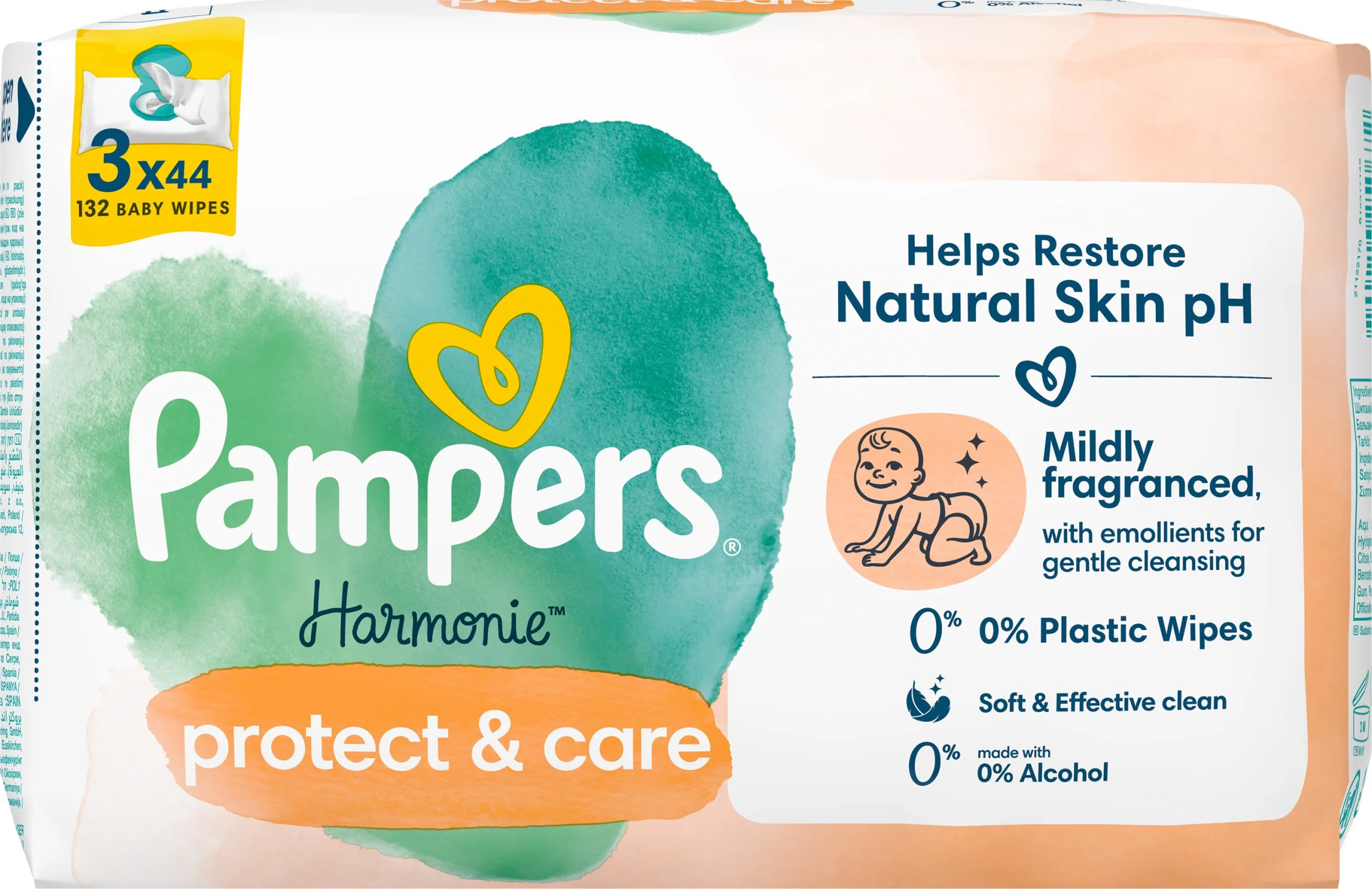 Pampers Harmonie Protect & Care detské vlhčené obrúsky