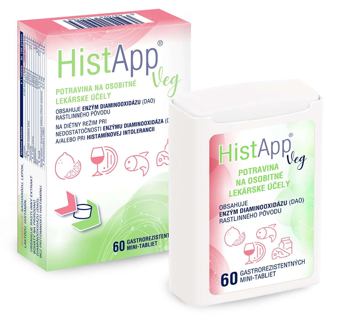 HistApp® Veg 1×60 tbl, potravina na osobitné lekárske účely