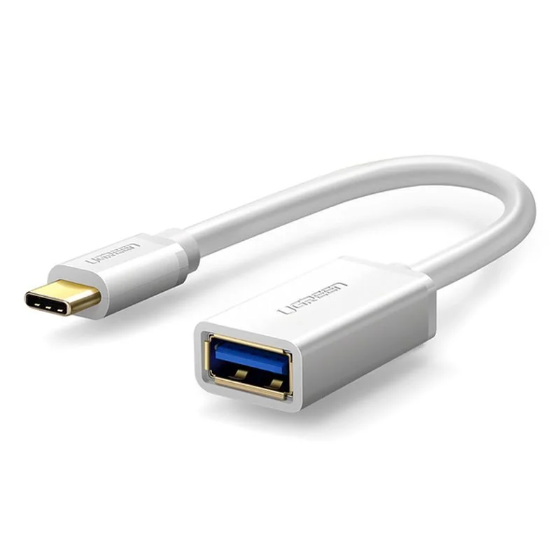 Ugreen US154 OTG adaptér USB 3.0 / USB-C F/M, biely 